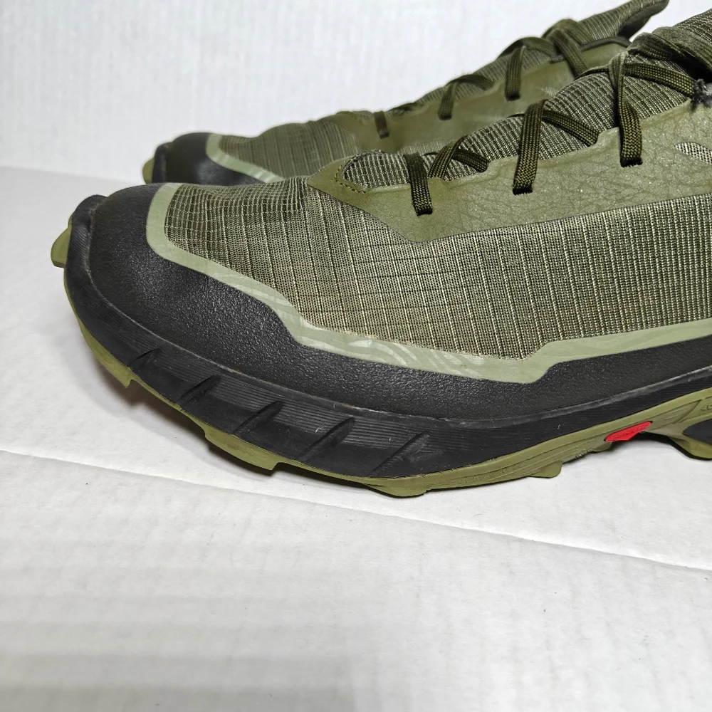 Salomon Alphacross 5 Gore-tex Trail Running Sneakers Lichen Green Olive Men's 13 - Picture 3 of 13
